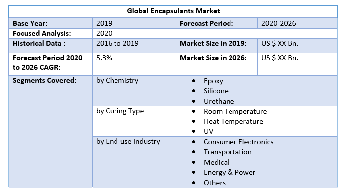 Global Encapsulants Market by Scope