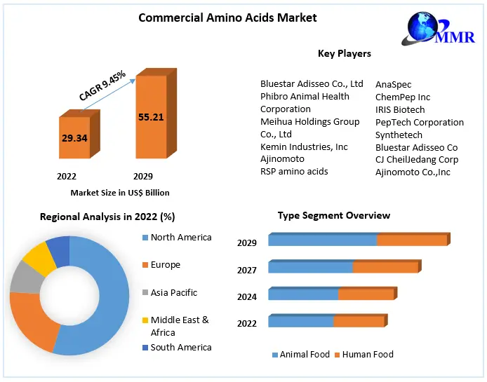 Global Commercial Amino Acids Market: Industry Analysis 2029