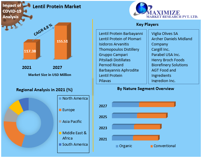 Lentil Protein Market : Global Industry Analysis and Forecast (2022-2027)